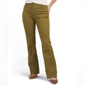 Olive Green Flared Pants
